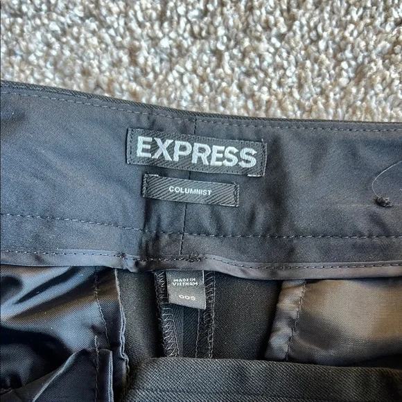 Express Women's Black Pants The Columnist Size 00S EUC - Picture 2 of 7